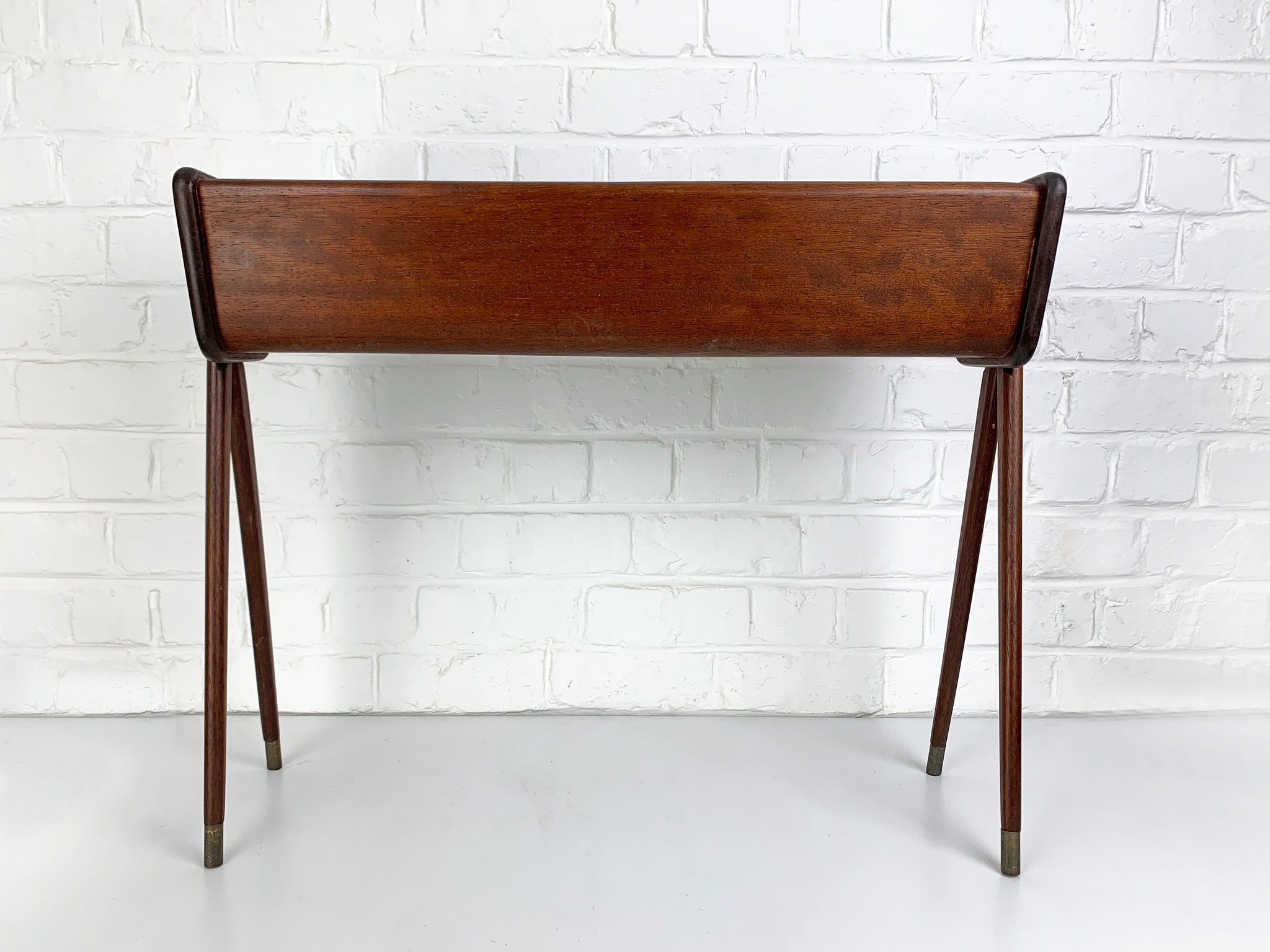 Danish Planter in teak with brass detail, 1960s Mid-Century