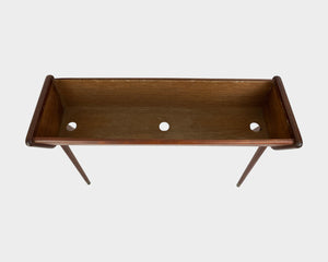 Danish Planter in teak with brass detail, 1960s Mid-Century