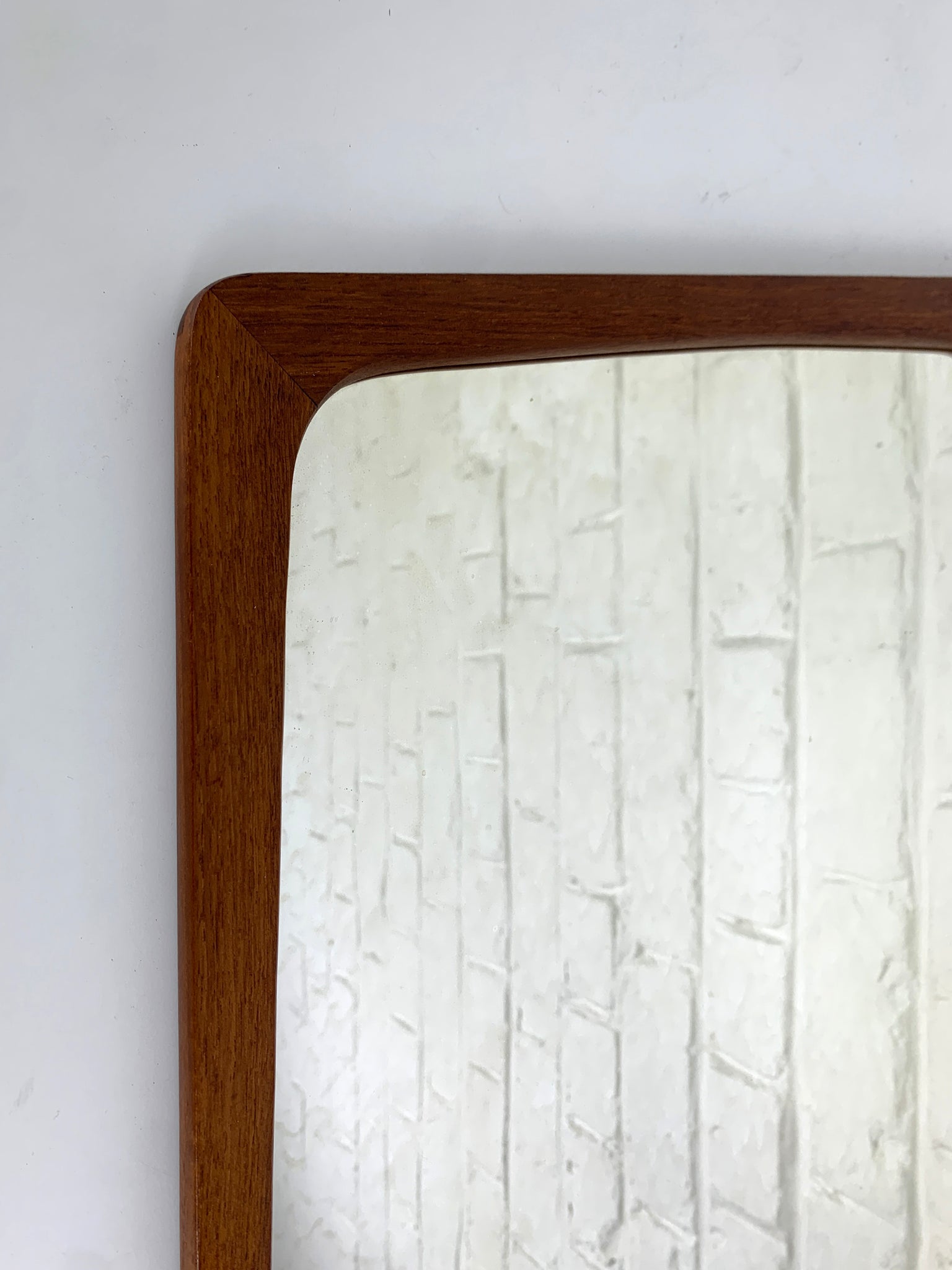 Danish Wall Mirror with shelf in Teak, 1960s Mid-Century Modern