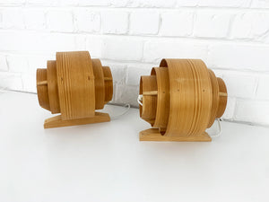 Pair Wall lights V-327 in Pinewood by Hans-Agne Jakobsson for AB Markaryd, 1960s