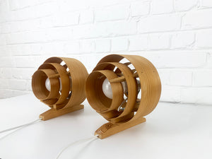Pair Wall lights V-327 in Pinewood by Hans-Agne Jakobsson for AB Markaryd, 1960s