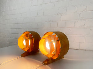 Pair Wall lights V-327 in Pinewood by Hans-Agne Jakobsson for AB Markaryd, 1960s