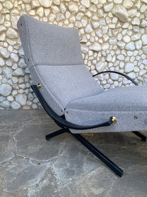 Osvaldo Borsani P40 Lounge Chair for Tecno, Italy 1950s, Reupholstered