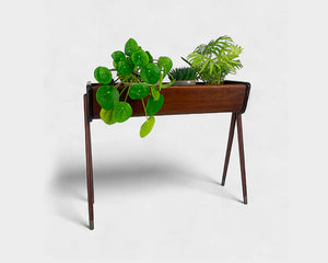 Danish Planter in teak with brass detail, 1960s Mid-Century