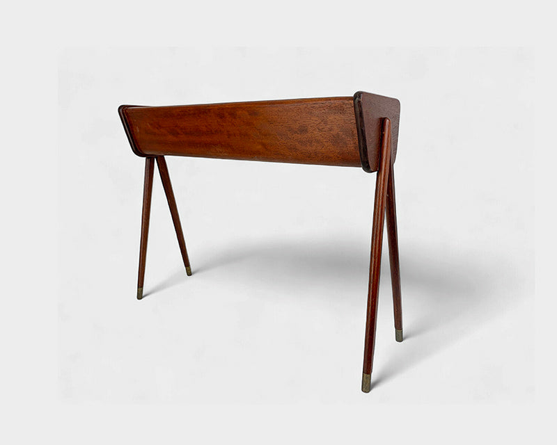 Danish Planter in teak with brass detail, 1960s Mid-Century