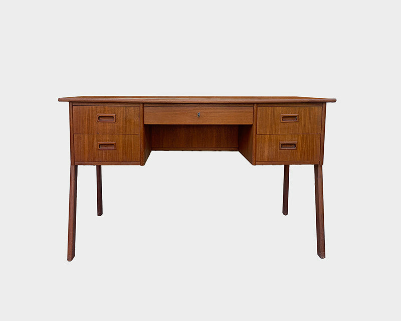 Free-Standing Scandinavian Teak Desk, Denmark, 1960s