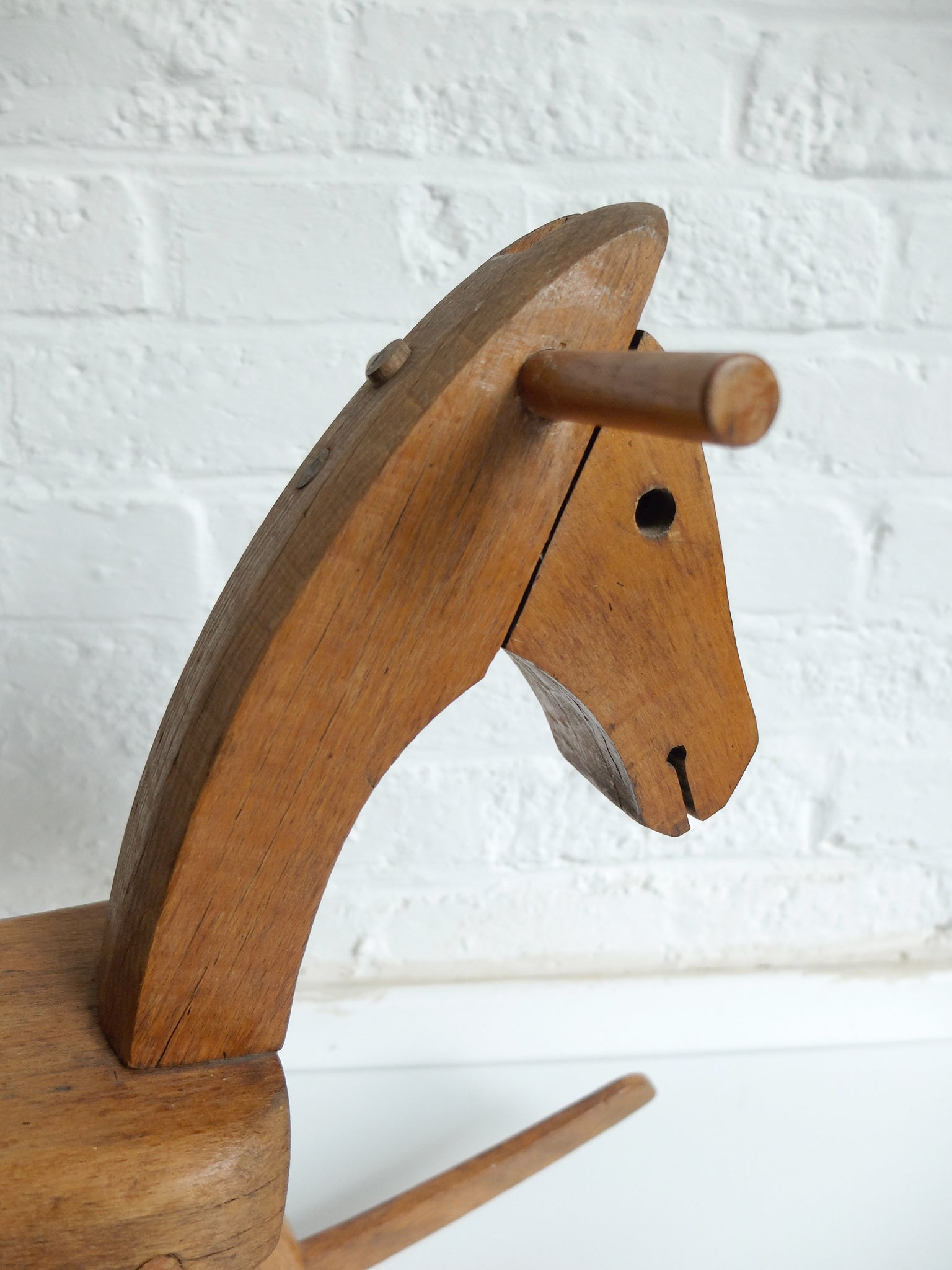 Vintage Wooden Children's Rocking Horse Kay Bojesen, Denmark 1950s