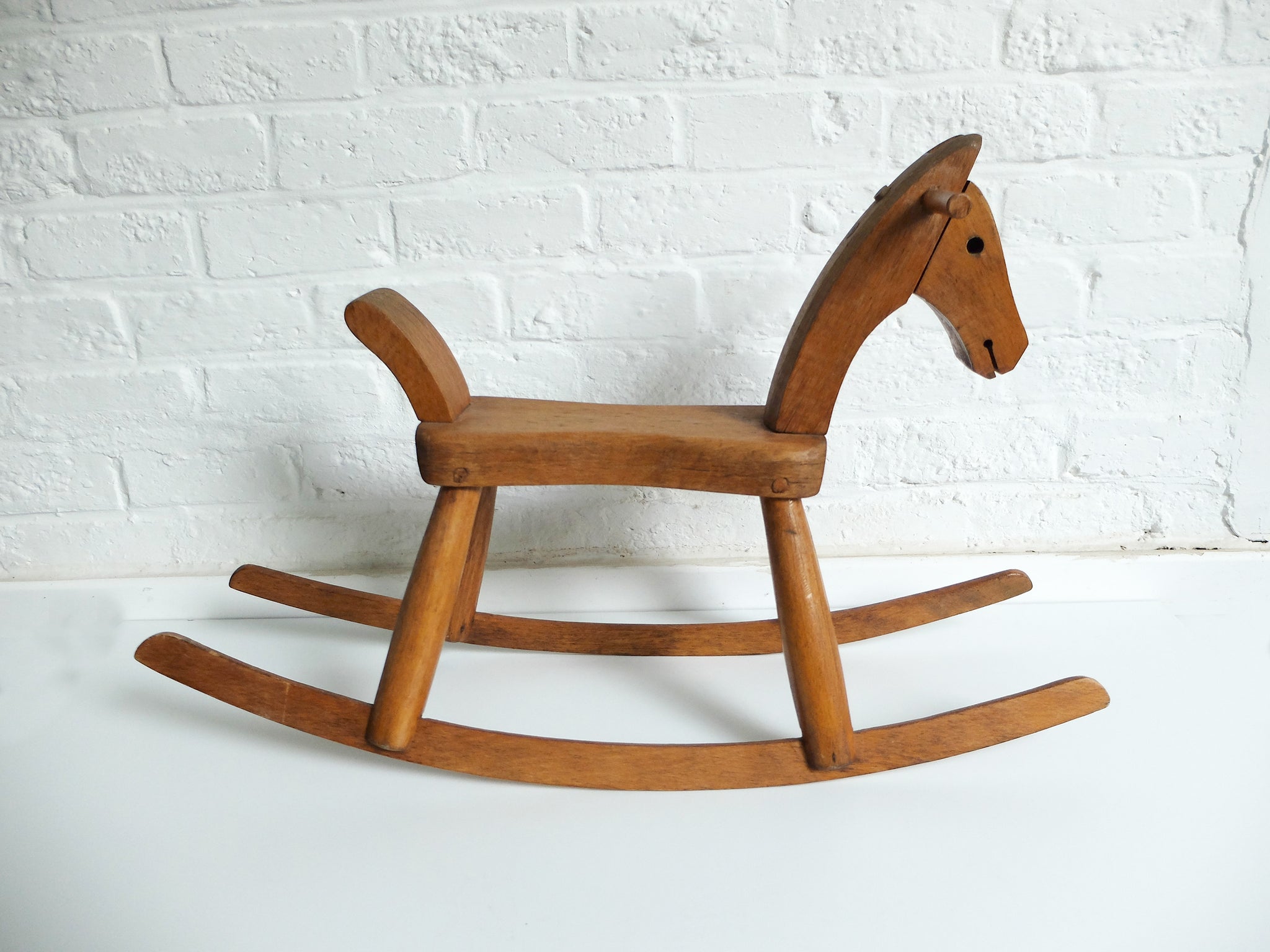 Vintage Wooden Children's Rocking Horse Kay Bojesen, Denmark 1950s