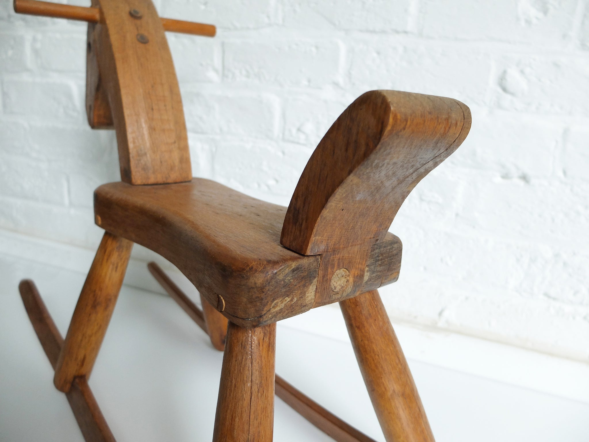 Vintage Wooden Children's Rocking Horse Kay Bojesen, Denmark 1950s