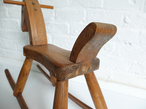 Vintage Wooden Children's Rocking Horse Kay Bojesen, Denmark 1950s
