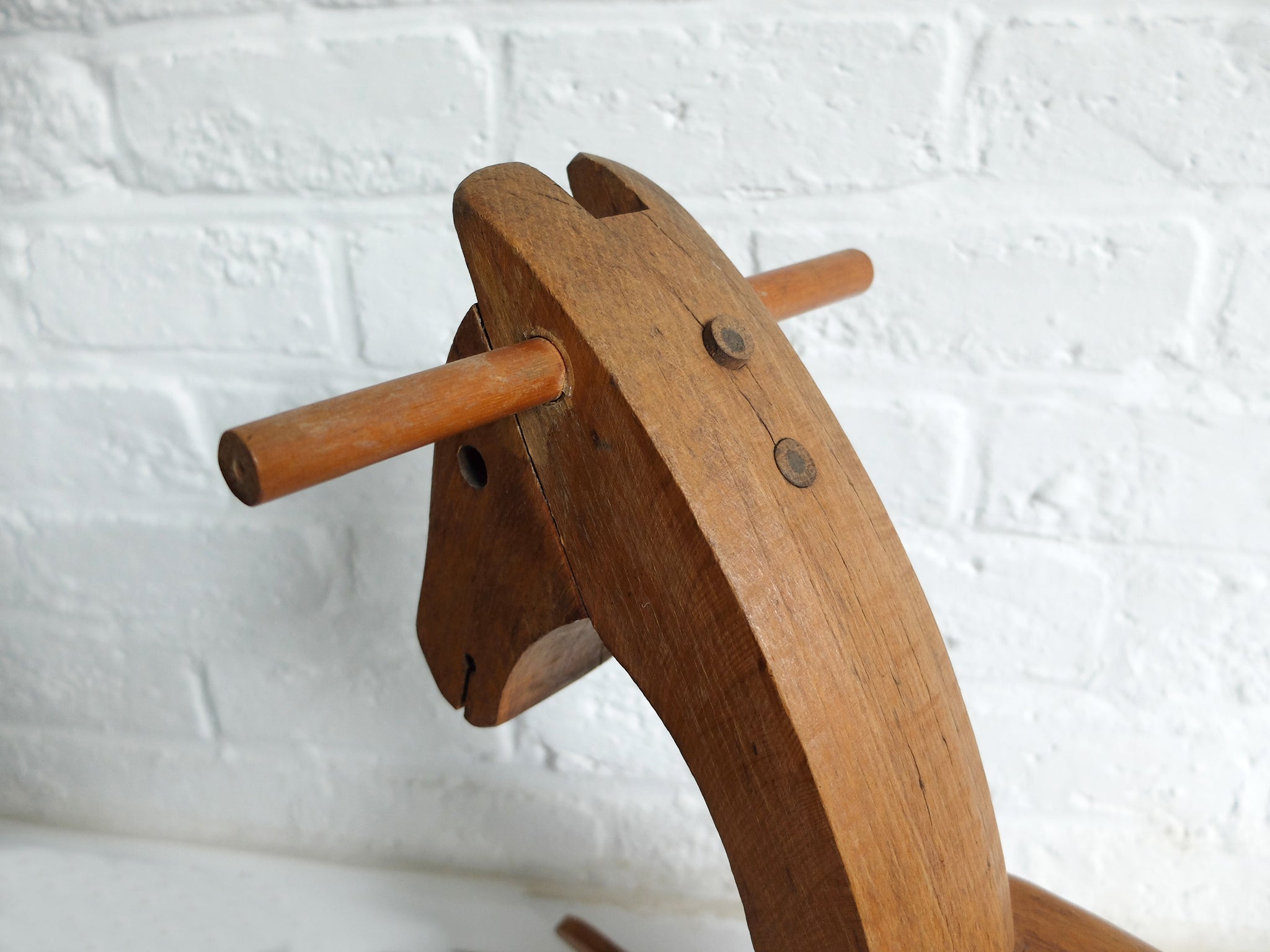 Vintage Wooden Children's Rocking Horse Kay Bojesen, Denmark 1950s