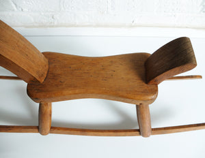 Vintage Wooden Children's Rocking Horse Kay Bojesen, Denmark 1950s