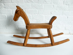 Vintage Wooden Children's Rocking Horse Kay Bojesen, Denmark 1950s