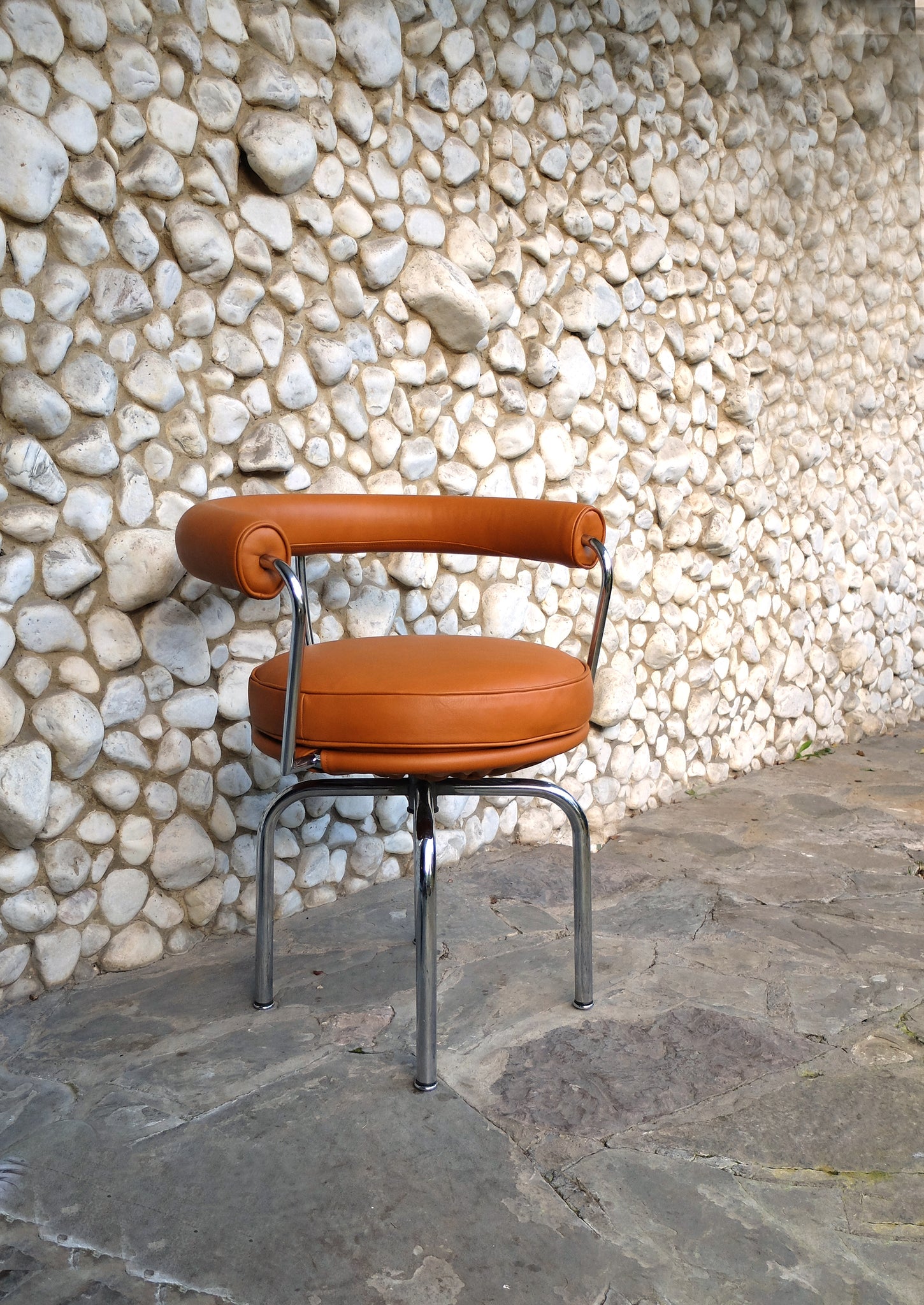Vintage LC7 Swivel Chair by Charlotte Perriand, Le Corbusier