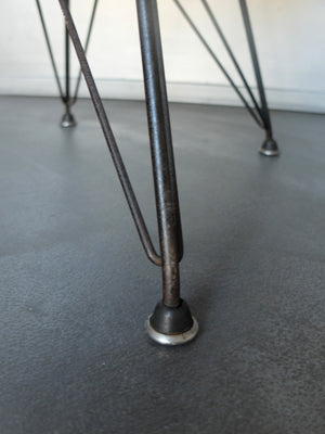 DAR Fiberglass Armchair with Rope-Edge on original Eiffel Base by Charles Eames for Zenith, pre Herman Miller 1950