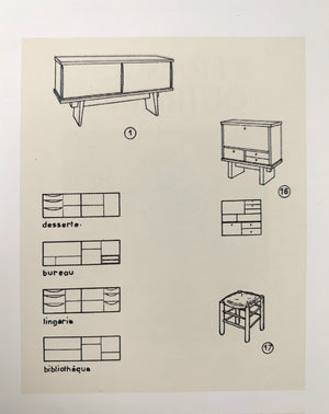 Pair of Vintage No. 17 Straw Stools by Charlotte Perriand for L'Equipement de la Maison, France