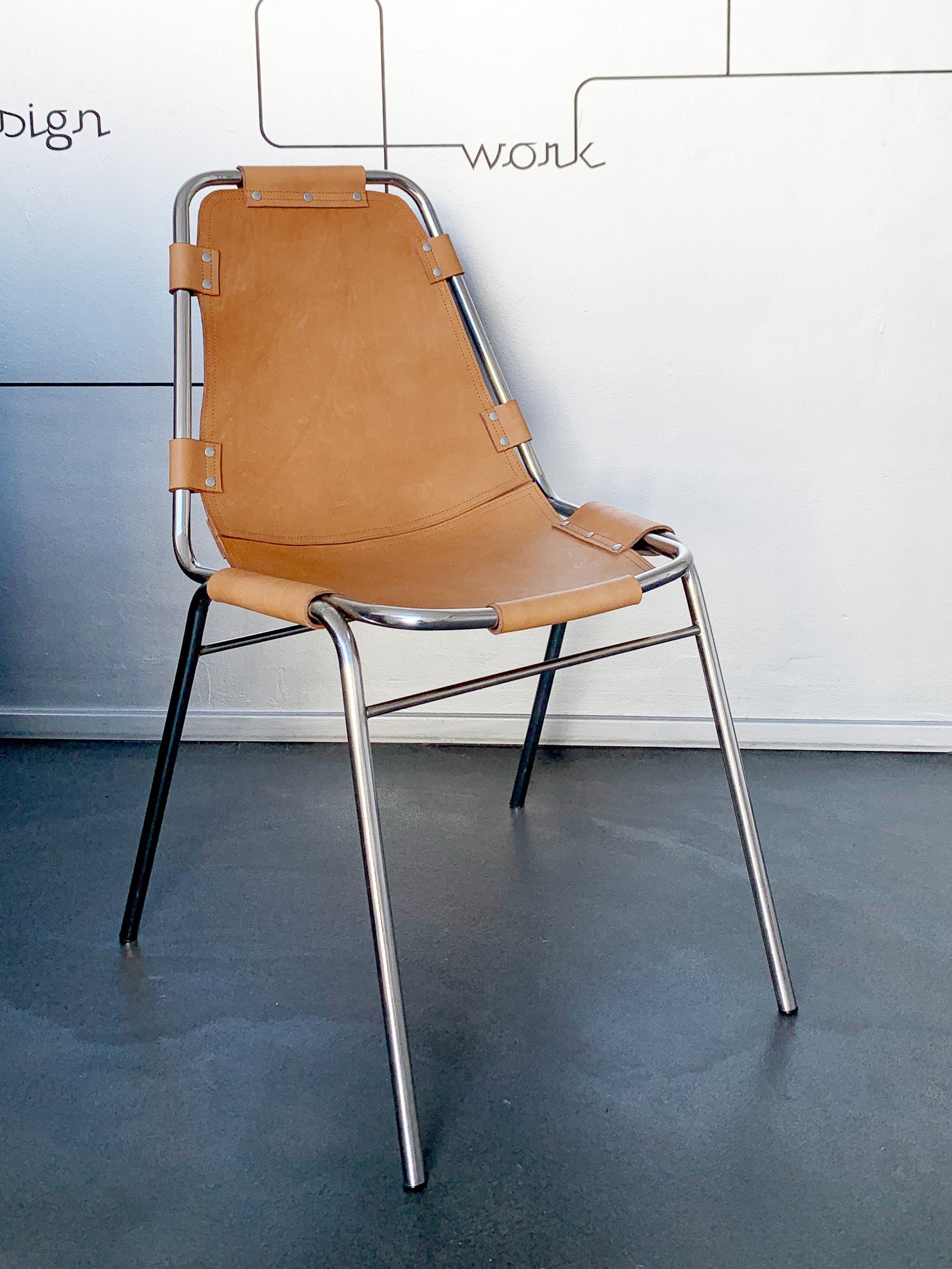 Charlotte Perriand - Dining chair by Charlotte Perriand made for Les Arcs -  1960's